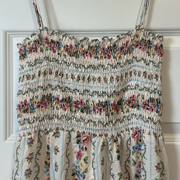 NWT RESA | Ashley Charleston Floral Smocked Midi Dress | Size Large - Picture 8 of 8